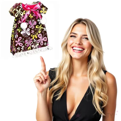 pudelko na prezent kwiatowa sukienka godan 26x30x8 cm