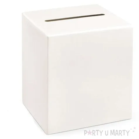 pudelko na telegramy kwadrat partydeco kremowy 24x24 cm