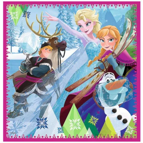 puzzle 3 w 1 frozen zimowa magia trefl 106 elementow