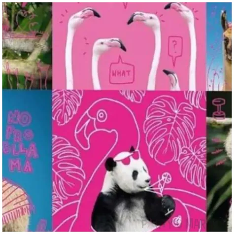 puzzle neon color line zwierzeta w rozu trefl 1000 elementow