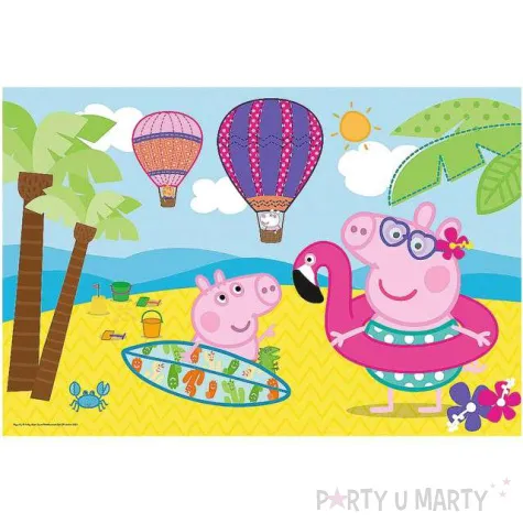 puzzle swinka peppa na plazy trefl 24 elementy