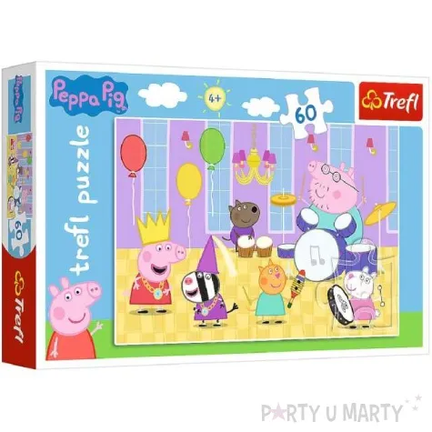 puzzle urodziny swinki peppa trefl 60 elementow