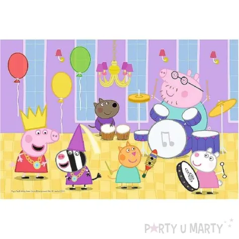 puzzle urodziny swinki peppa trefl 60 elementow