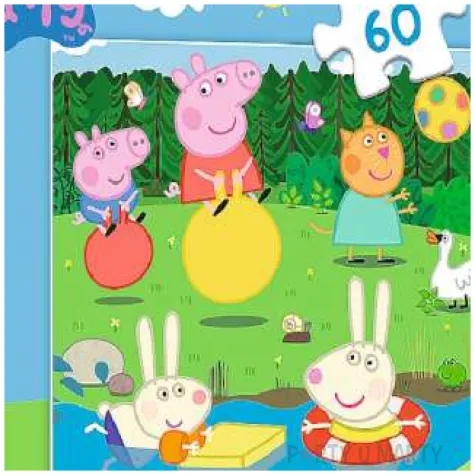 puzzle wakacje swinki peppa trefl 60 elementow