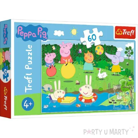 puzzle wakacje swinki peppa trefl 60 elementow