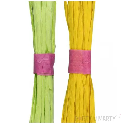 rafia dekoracyjna zielono zolty arpex 11 5 m 2 szt