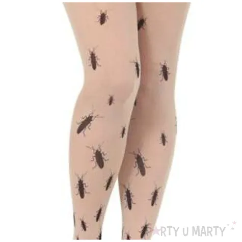 rajstopy czarne karaluchy biale guirca