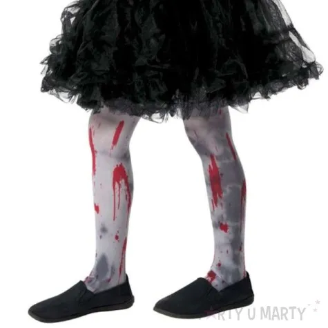 rajstopy dla dzieci krwiste szare smiffys 6 12 lat