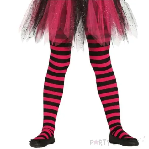 rajstopy dzieciece paski rozowo czarne guirca 5 9 lat