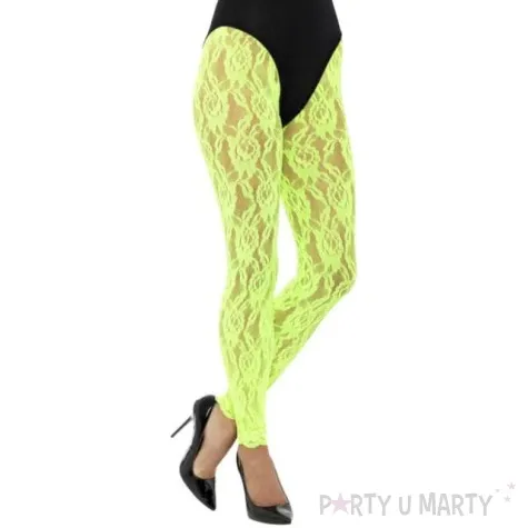 rajstopy koronkowe neony zielony neonowy smiffys rozm uniw