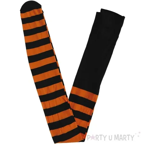 rajstopy w paski halloween pomaranczowo czarny guirca rozm uniw