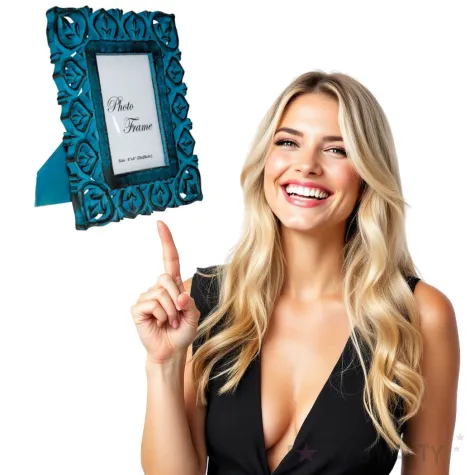 ramka do zdjec drzewo mangowe niebieska kemis 21 x 27 cm