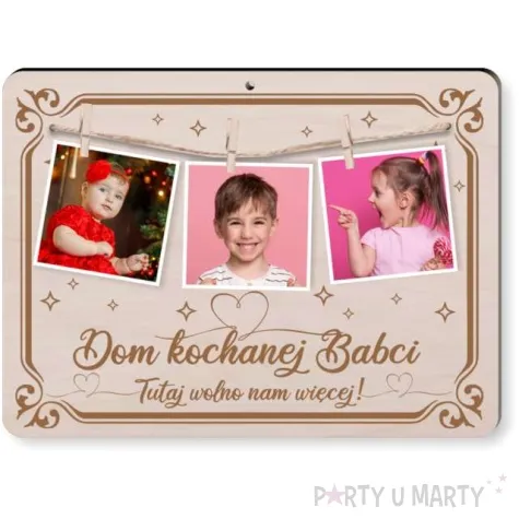ramka dom kochanej babci drewno 210x155 mm