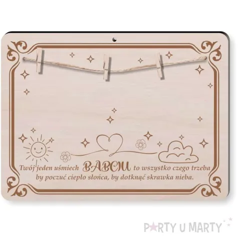 ramka dzien babci twoj jeden usmiech drewno 210x155 mm