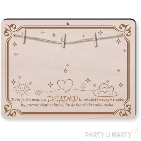 ramka dzien dziadka twoj jeden usmiech drewno 210x155 mm