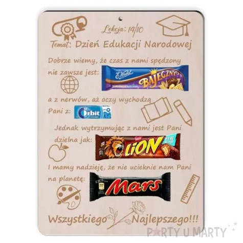 ramka dzien edukacji narodowej drewno 210x285 mm