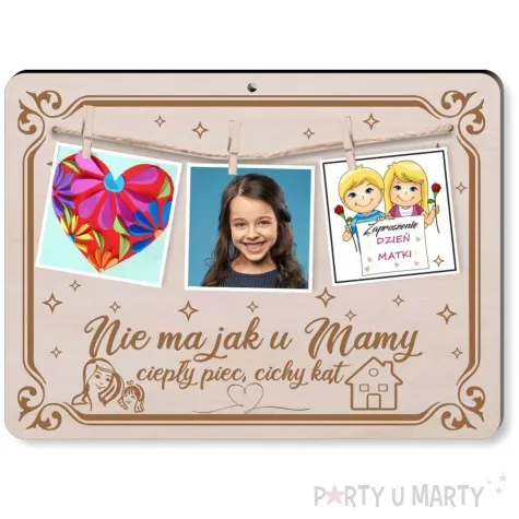 ramka dzien matki nie ma jak u mamy drewno 210x155 mm