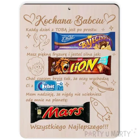 ramka kochana babciu drewno 210x170 mm