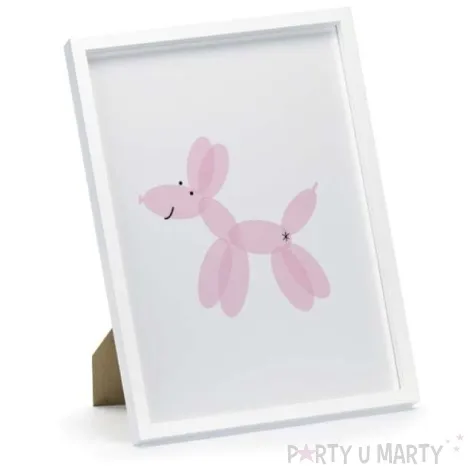 ramka na zdjecia plakat balonowy piesek biala partydeco 30 x 40 cm
