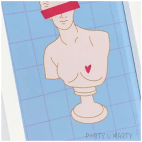 ramka na zdjecia plakat popiersie biala partydeco 13 x 18 cm