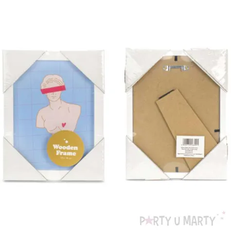 ramka na zdjecia plakat popiersie biala partydeco 13 x 18 cm