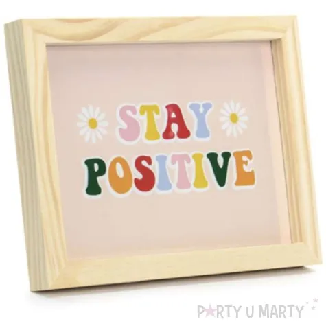 ramka na zdjecia plakat stay positive partydeco 13x18 cm