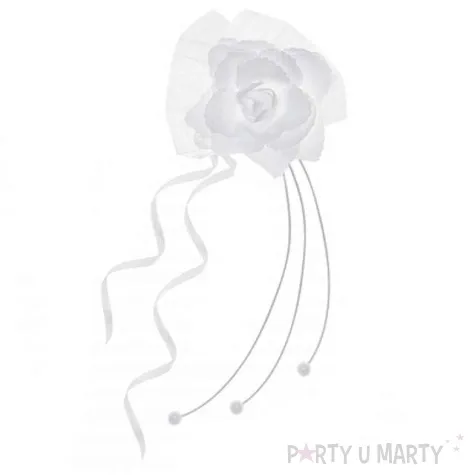 rattanowe bukieciki z roza biale 25 cm 4 szt