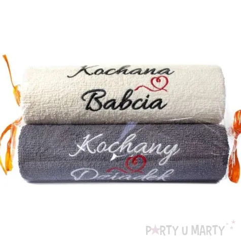 recznik z haftem kochana babcia dziadek giftmania 2 szt