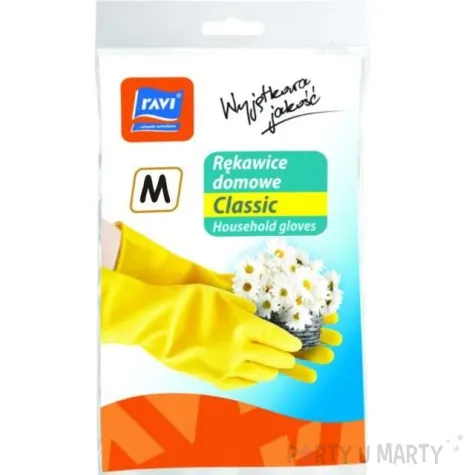 rekawice domowe classic zolty ravi rozmiar m