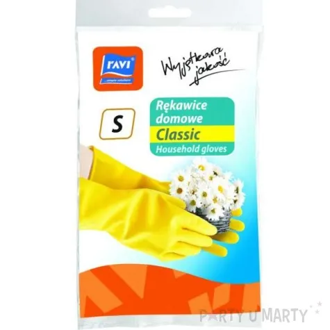 rekawice domowe classic zolty ravi rozmiar s