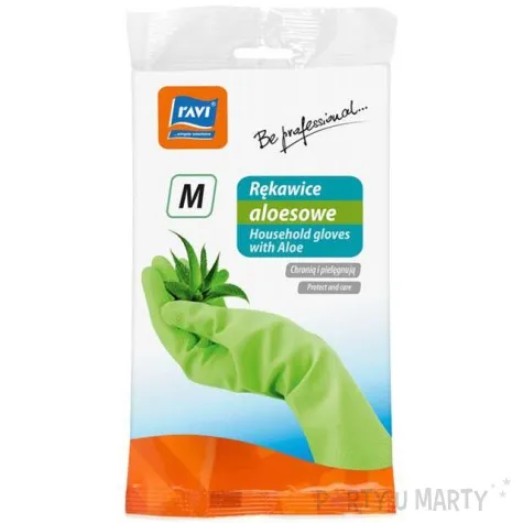 rekawice gospodarcze aleosowe rozmiar m zielone ravi