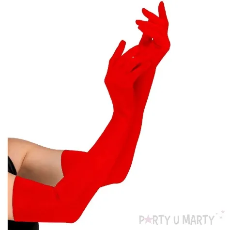 rekawiczki classic dlugie czerwony widmann 60 cm