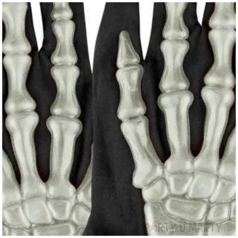 rekawiczki dla dzieci szkielet czarne widmann