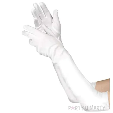 rekawiczki hollywood long biale carnival toys 50 cm
