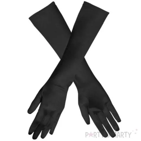 rekawiczki hollywood long czarne carnoval toys 37 cm