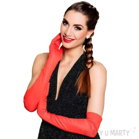 rekawiczki hollywood za lokiec czerwony boland 59 cm