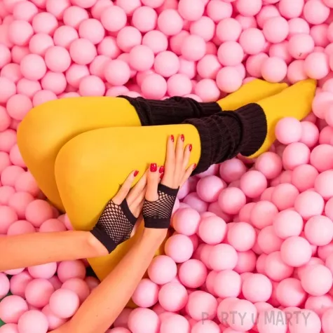 rekawiczki kabaretki mitenki lata 80 czarny partypal rozm uniw