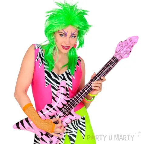 rekawiczki kabaretki neonowe dlugie lata 80 pomaranczowy widmann 33 cm