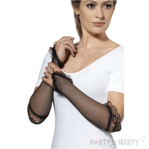 rekawiczki koronkowe bez palcow czarne smiffys rozm uniw