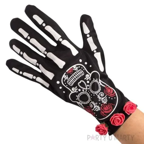rekawiczki kosci czarne carnival toys