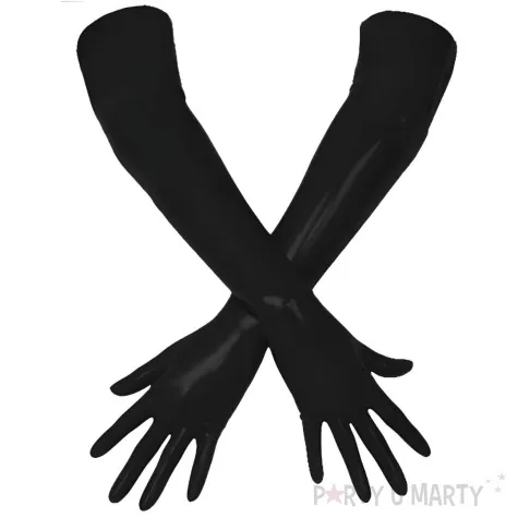 rekawiczki long elegant czarny fyasa 45 cm