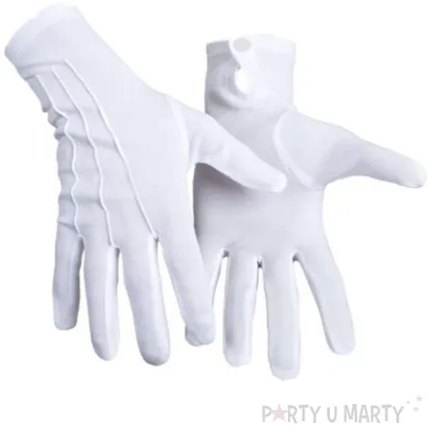 rekawiczki swiety mikolaj krotkie kraszek biale