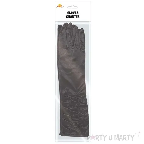 rekawiczki wieczorowe czarny guirca 40 cm