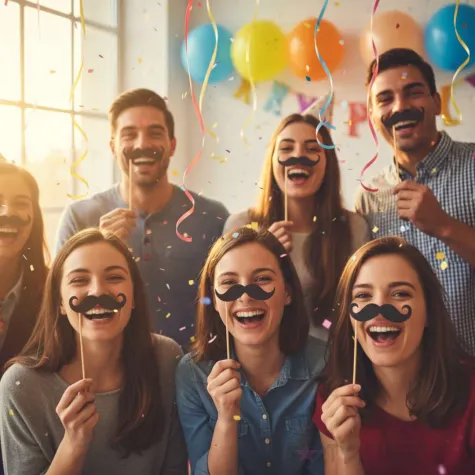 rekwizyty do zdjec na movember fotogadzety na patyczkach wasy czarne meksykanskie 6 szt