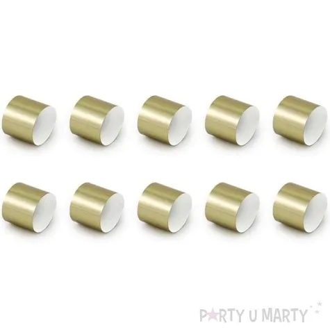 ringi papierowe do serwetek classic zlote partydeco 10 szt