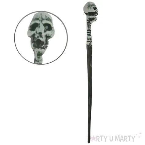 rozdzka party czaszka czarny partytino 45 cm