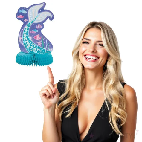 rozeta stojaca syreni ogon niebieski unique 35 5 cm