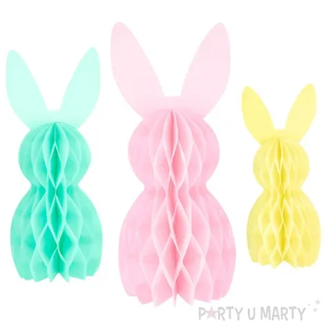 rozeta stojaca zajaczki mix partypal 3 szt