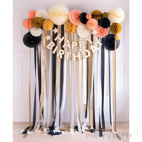 rozeta wisz ca classic brzoskwiniowy jasny partydeco 20 30 cm 3 szt