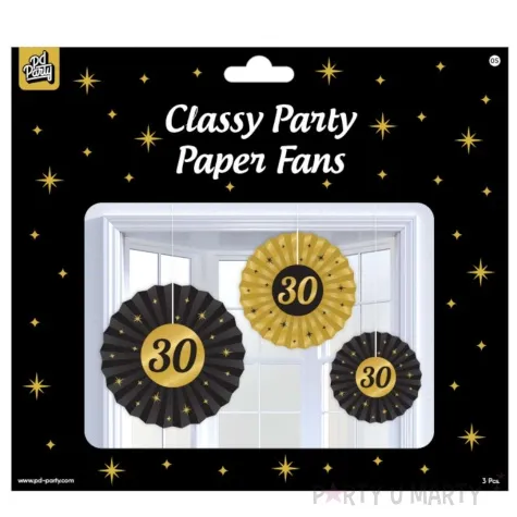 rozeta wiszaca 30 urodziny classy party 3 szt pd party